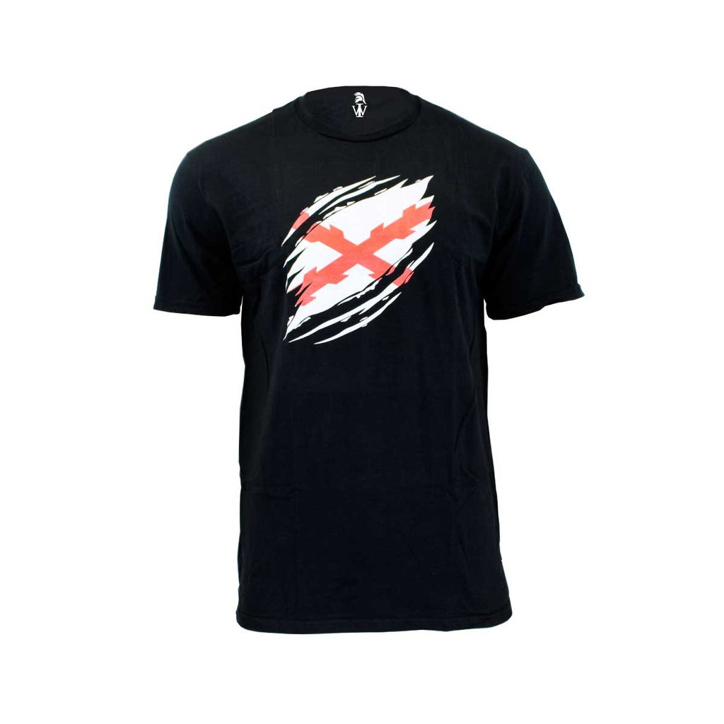 Camiseta Borgoña Arañazo Negra