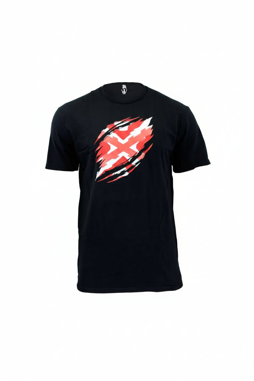 Camiseta Borgoña Arañazo Negra