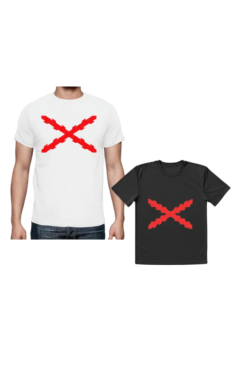 Camiseta cruz de borgoña