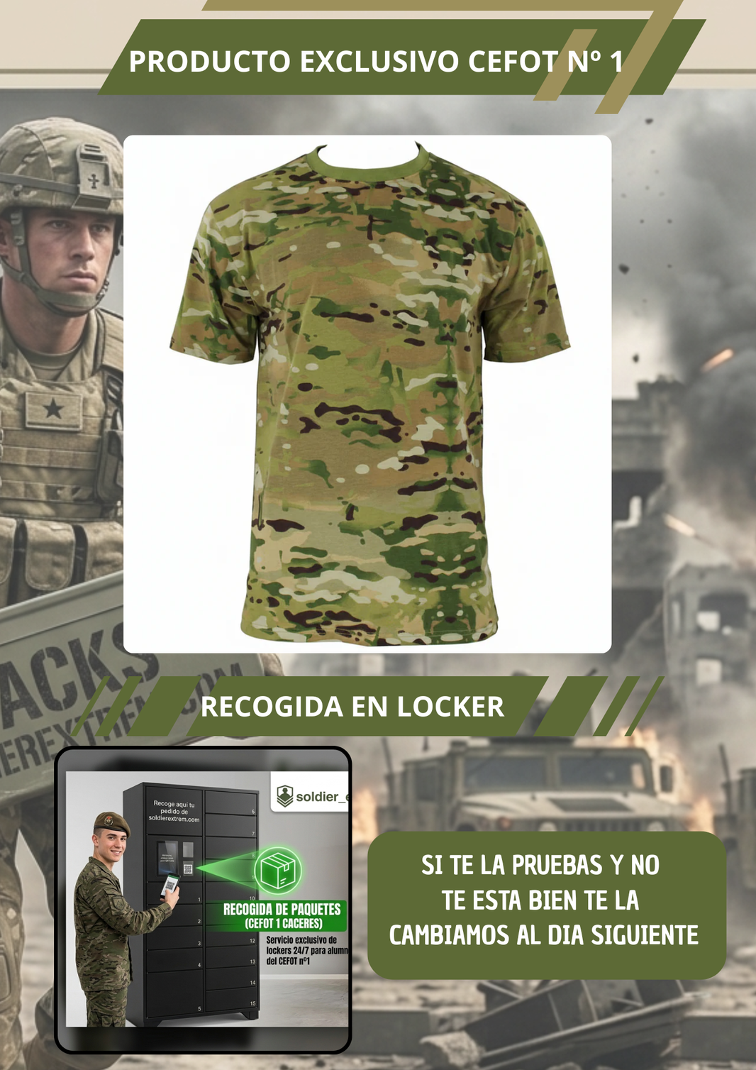 Camiseta Immortal Warrior Multicam