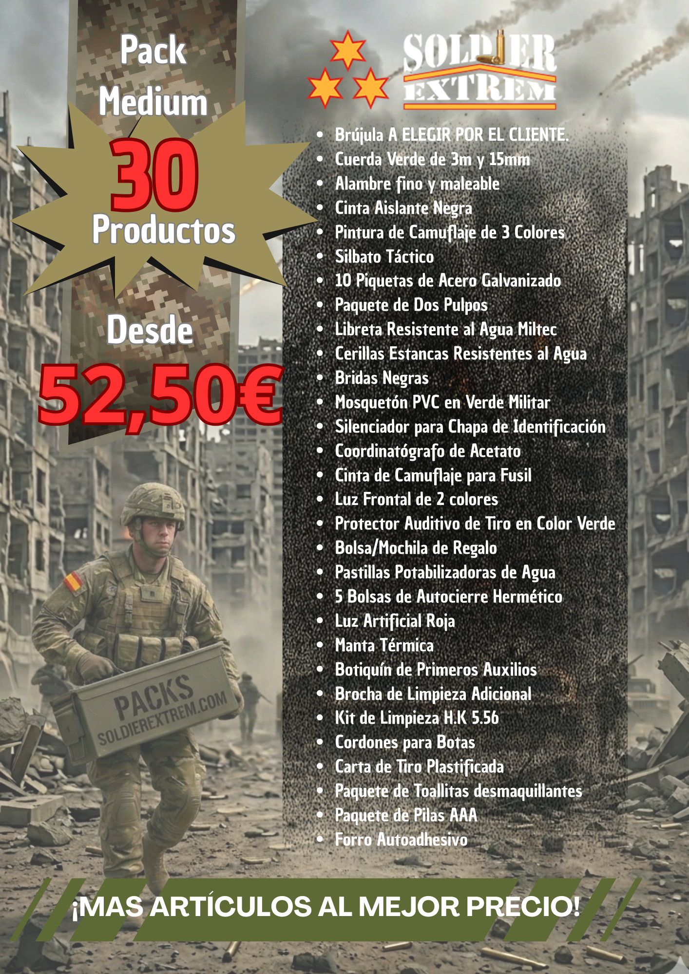 Pack acceso al Ejército - Acceso CEFOT - Medium (30 Productos)