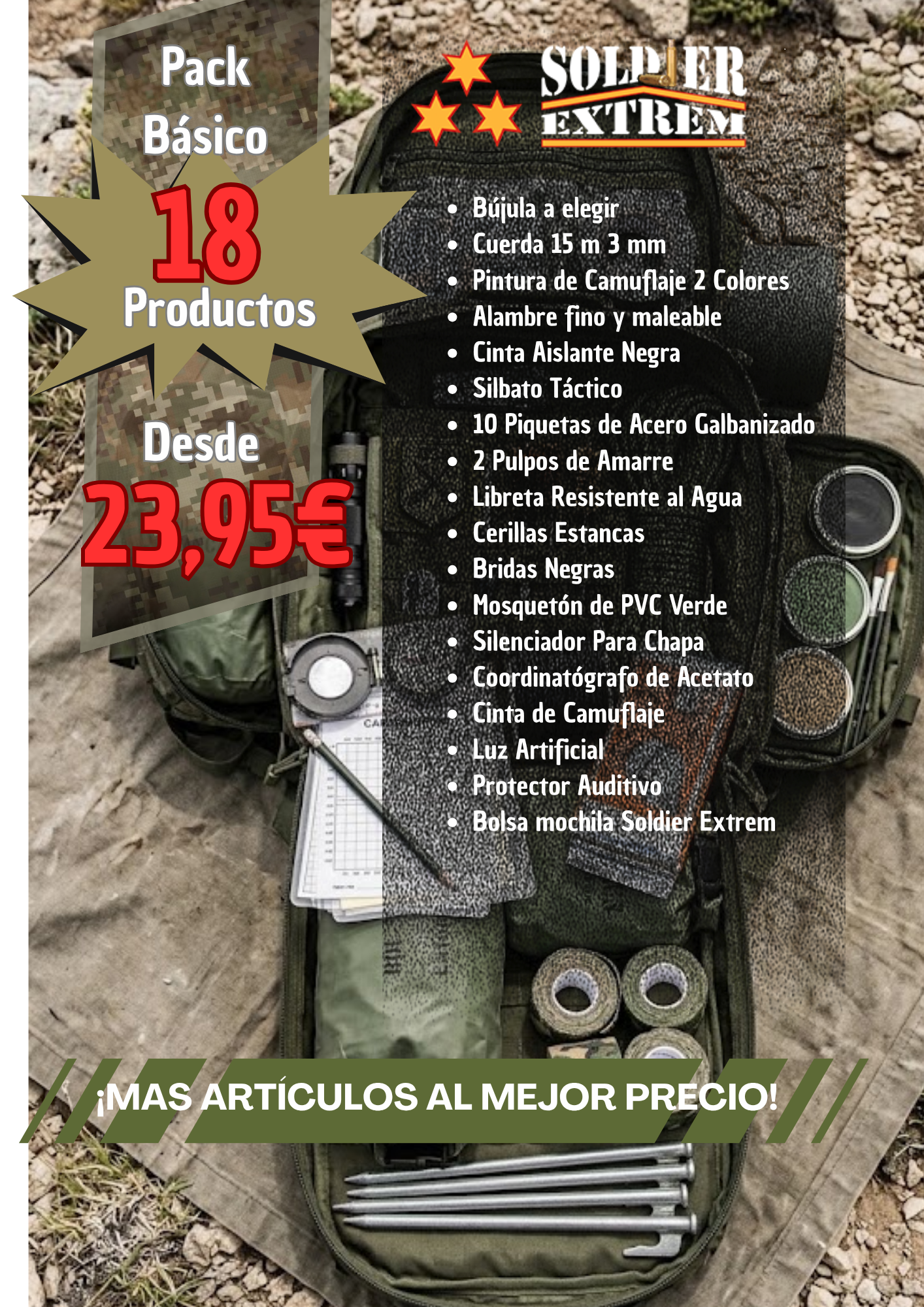 Pack acceso al Ejército - Acceso CEFOT - Básico (18 Productos)