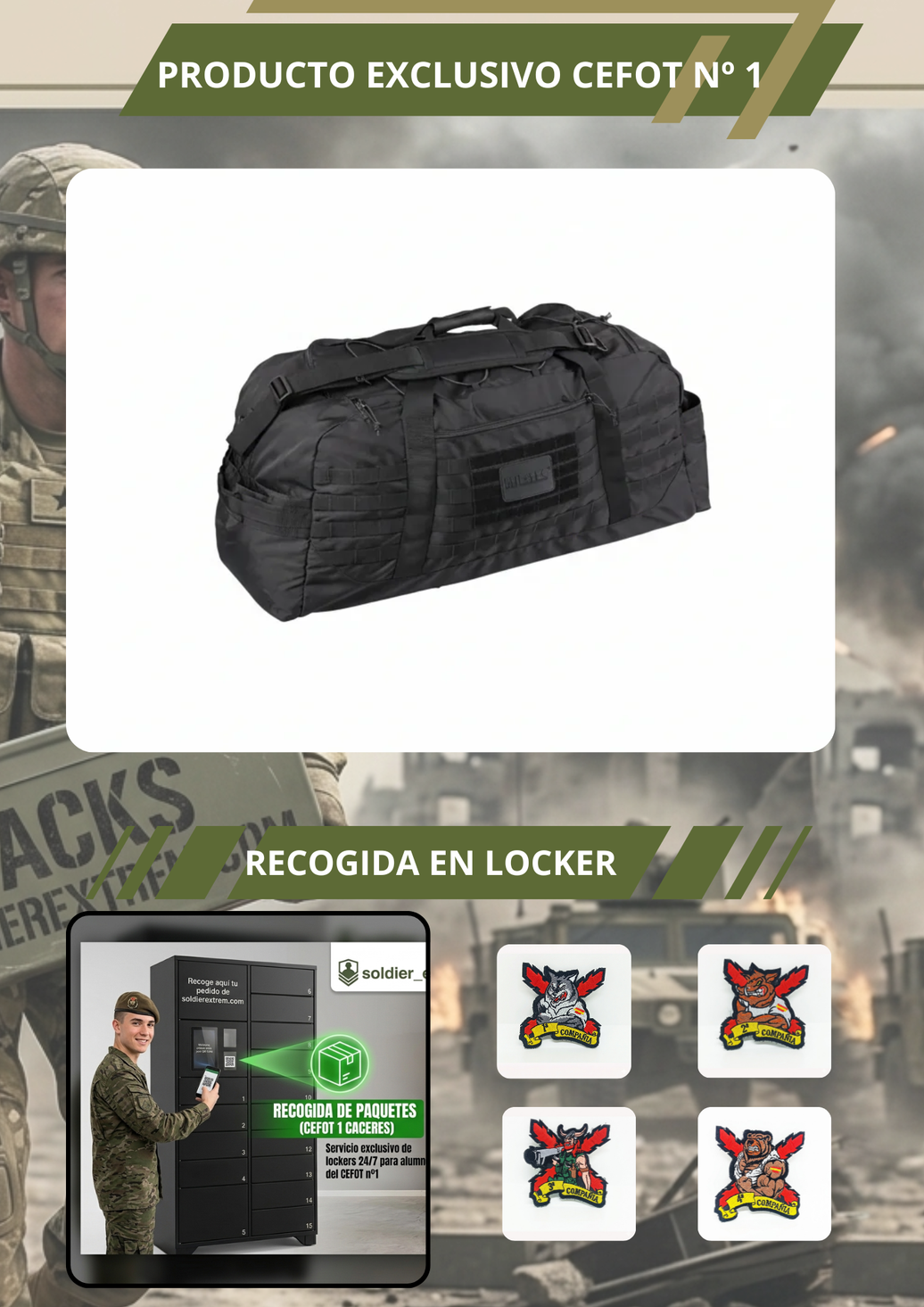 Bolsa de viaje Miltec Negra OFERTA CEFOT 1