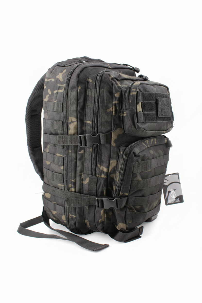 Mochila Táctica Militar 36L Camuflaje Negro