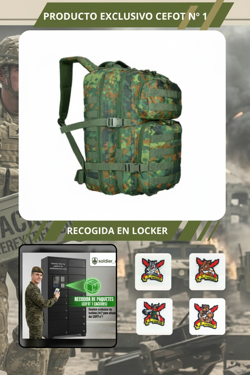 Mochila Táctica Militar Miltec Camuflaje Flecktrans 36 L Oferta CEFOT 1