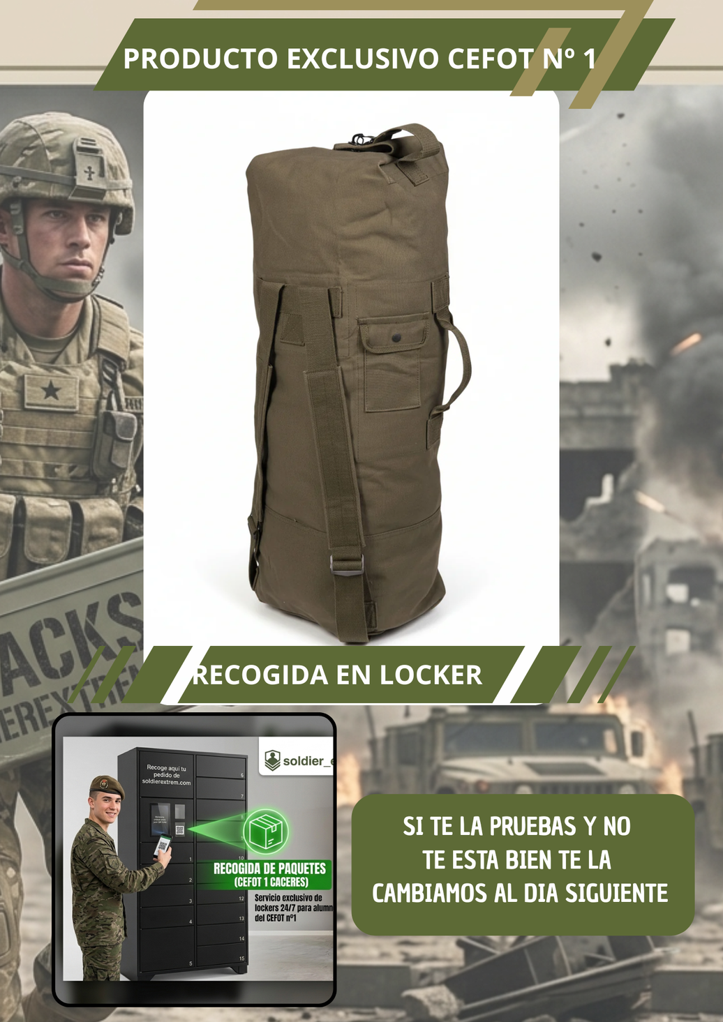 Petate Verde Miltec OFERTA CEFOT 1