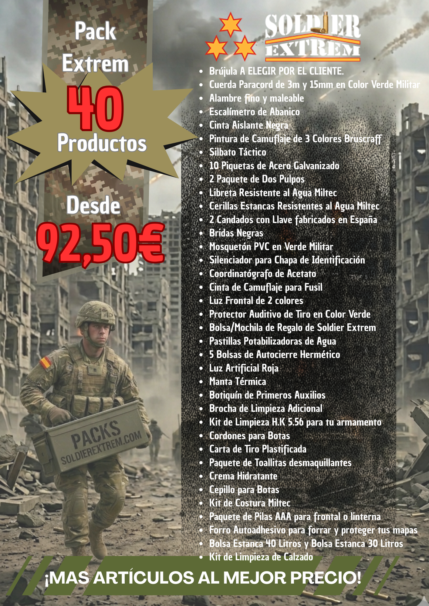 Pack acceso al Ejército - Acceso CEFOT - Extrem (40 Productos)
