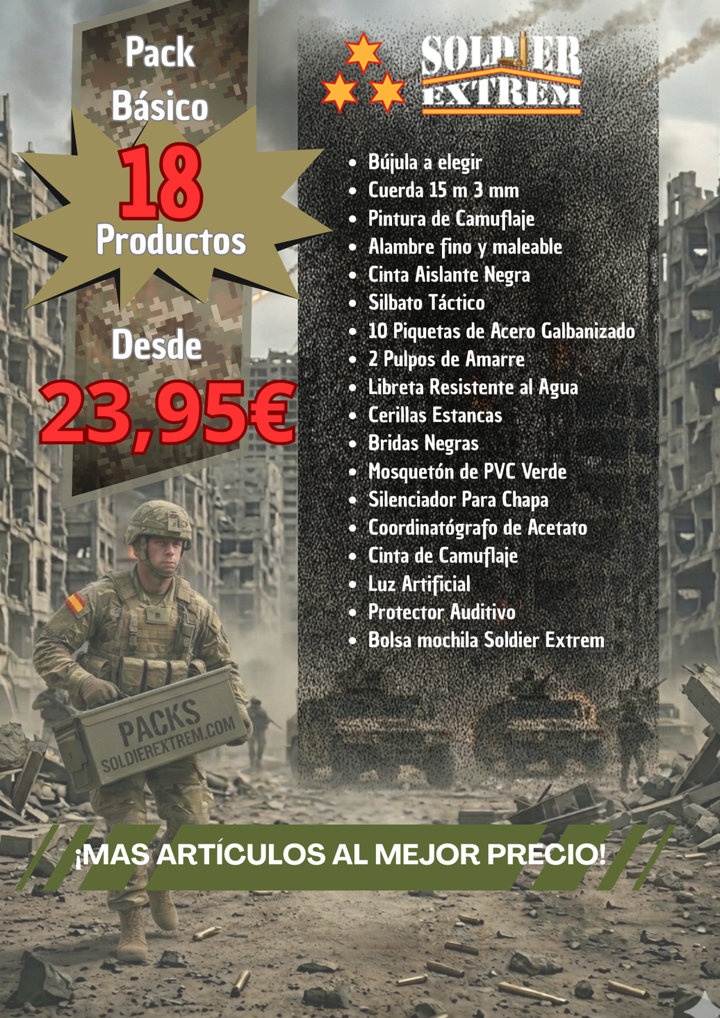 Pack acceso al Ejército - Acceso CEFOT - Básico (18 Productos)