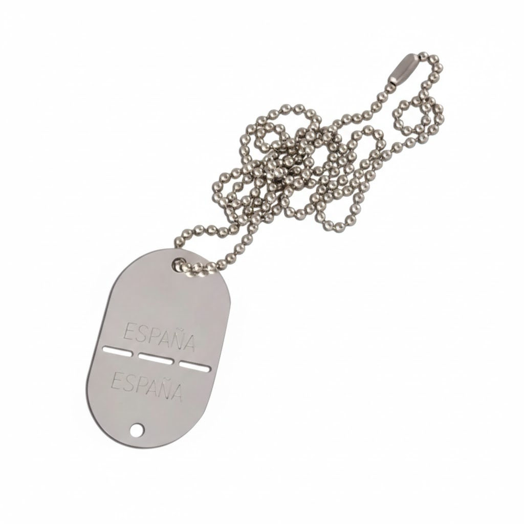 Chapa de Identificación Militar Grabada